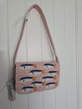 VIRAL Pink Sardine Beaded Bag!